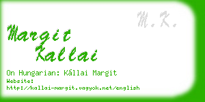 margit kallai business card