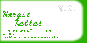 margit kallai business card